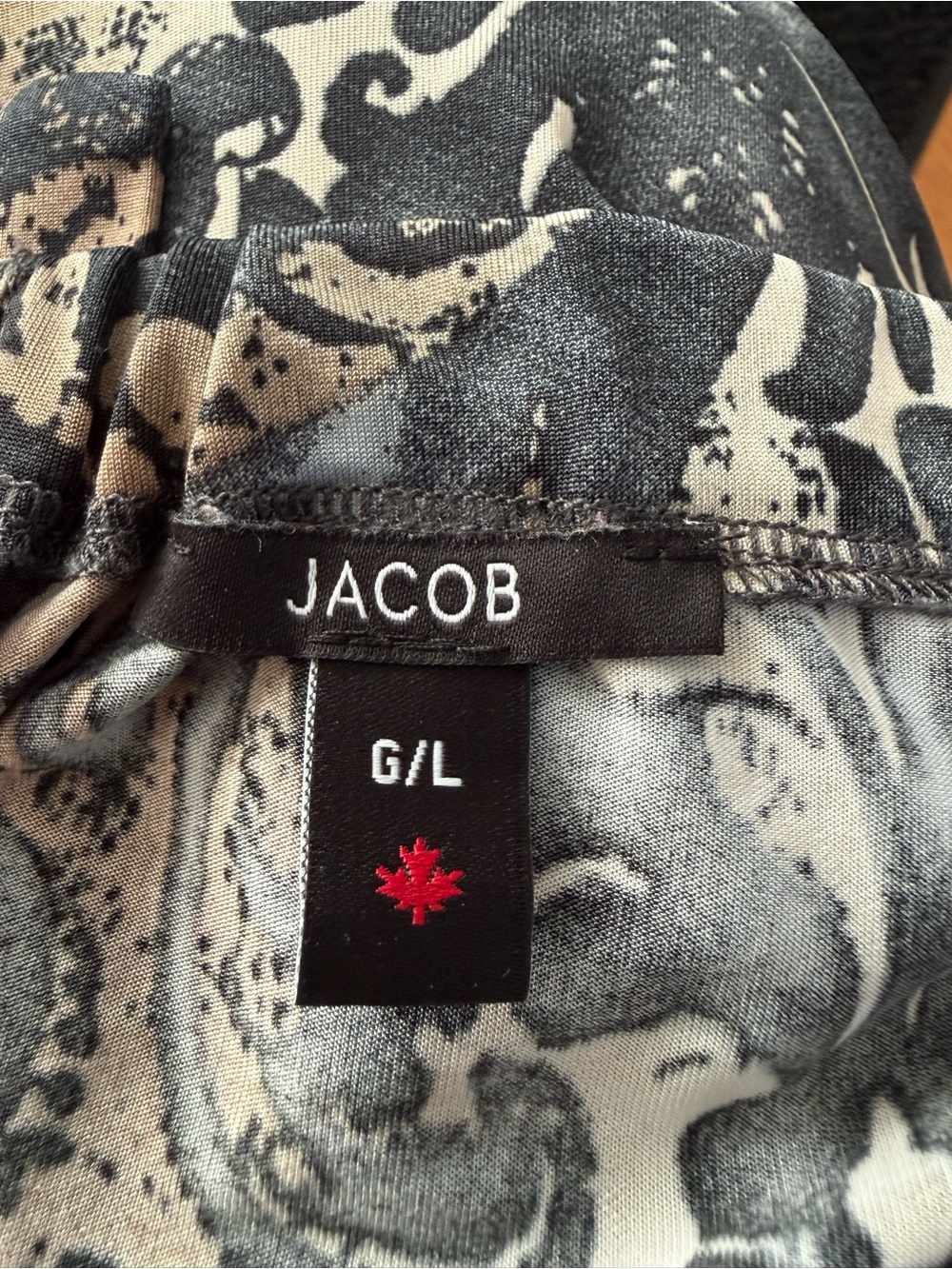 Jacob Off-Shoulder Floral Print Blouse - Navy & Beige - Picture 4 of 6